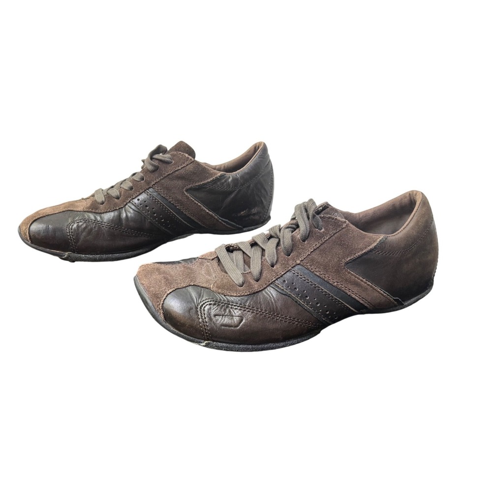 Diesel Windom Mens Dark Brown Leather Suede Low Top Sneakers US 9 EUR 42‎ 00Y828